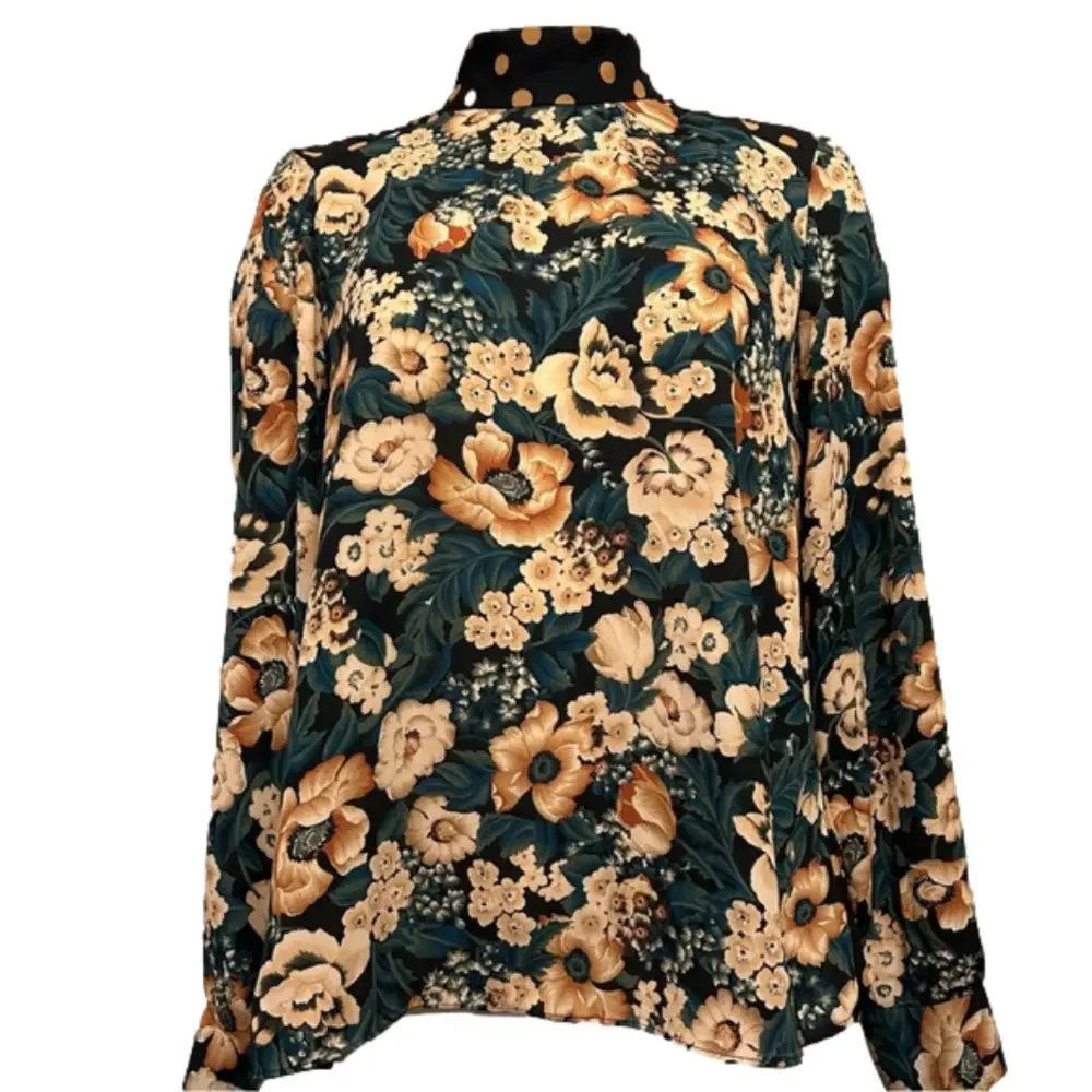 Zara Floral Polka Dot Blouse/Small - Picture 2 of 7